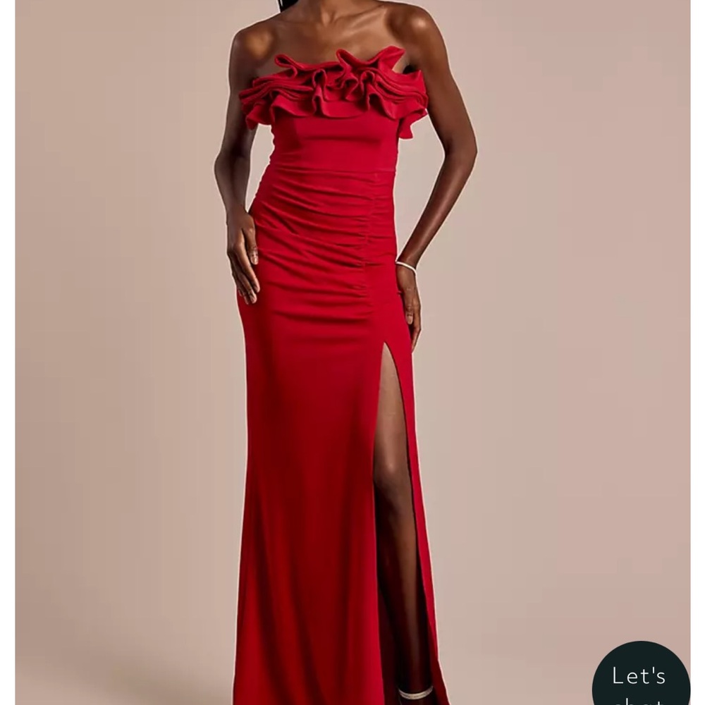 Elegant Red Off-Shoulder Dress